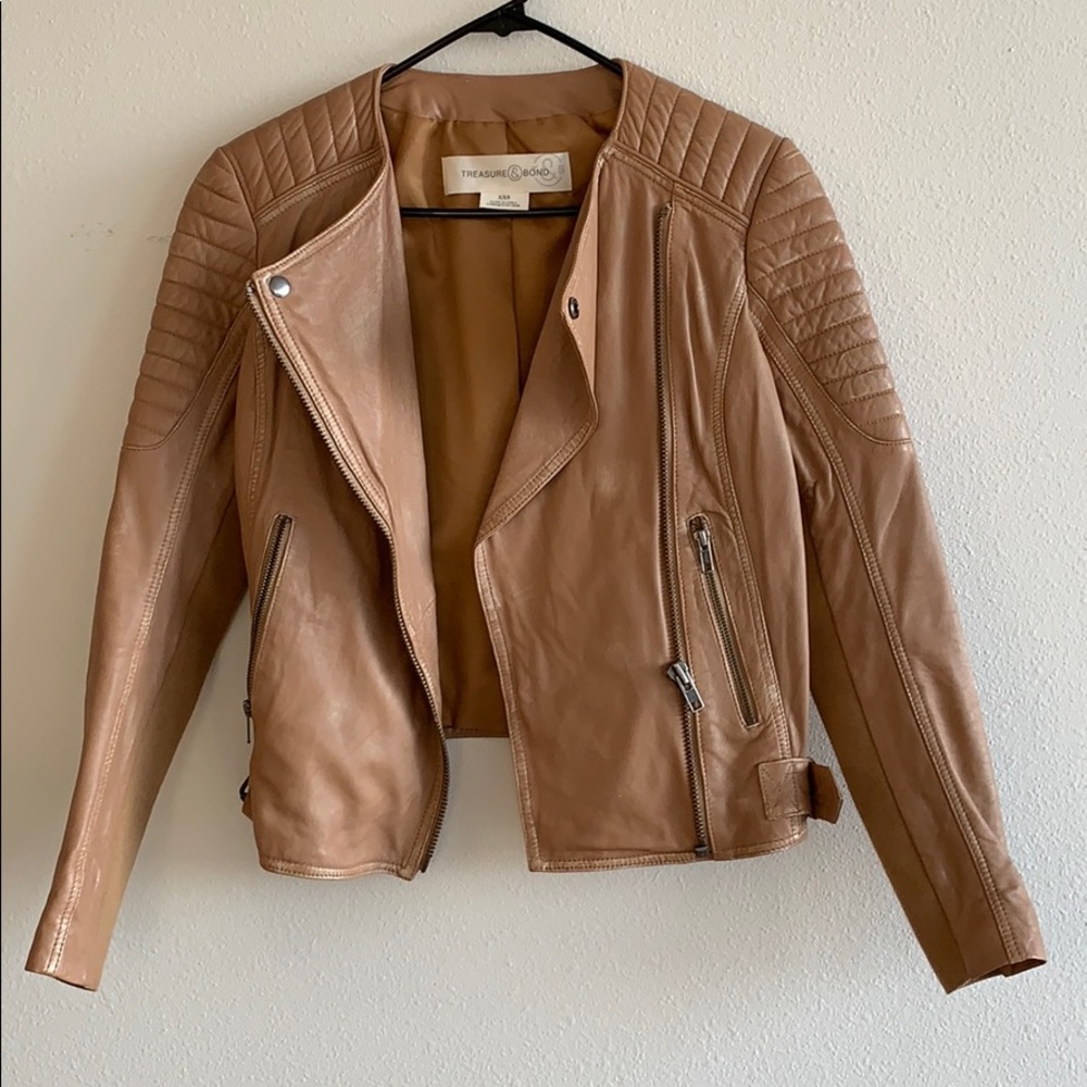 Treasure and Bond Quilted Moto Jacket